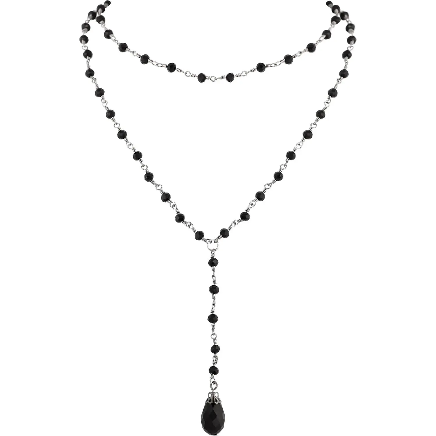 Gothic Layered Black Red Choker, Dainty Y Necklace, Bead teardrop Choker, Gothic Goth Necklace, Christmas Jewelry Gift for Women