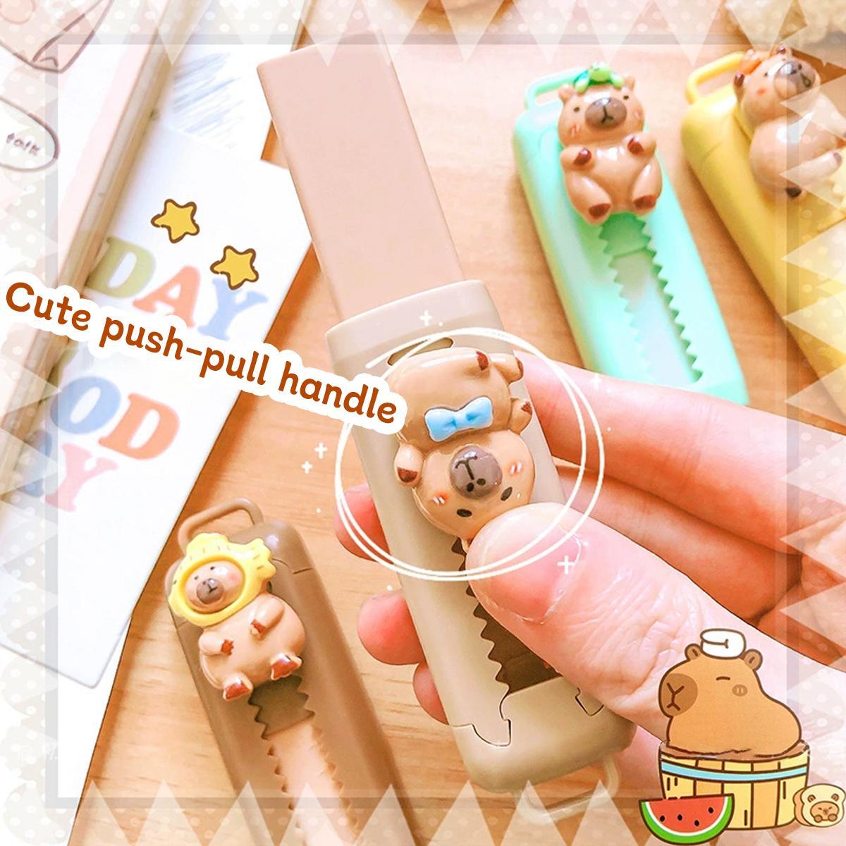 Cartoon Design Push & Pull Eraser, 1 Set Cute Students Pencil Erasers, Creative Cartoon Eraser for Students, Stationery Supplies, Office School Supplies