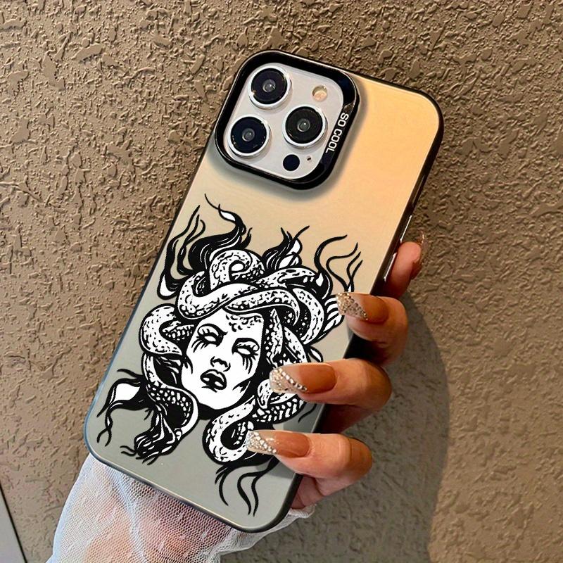 Medusa Pattern iPhone 16 15 14 13 12 XR XS X Plus Pro Max Phone Case Artistic Style Shockproof Protective Cover Durable Scratch-resistant Fashion Trend High-quality Lightweight Eco-friendly Material New Hot-selling Gift