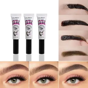 3 peel-off eyebrow gels, easy to color and smudge-proof, waterproof and sweat-resistant to shape wild brows, easy to apply and enhance your brow shape, perfect for beginners, Peel Off Eyebrow Tint