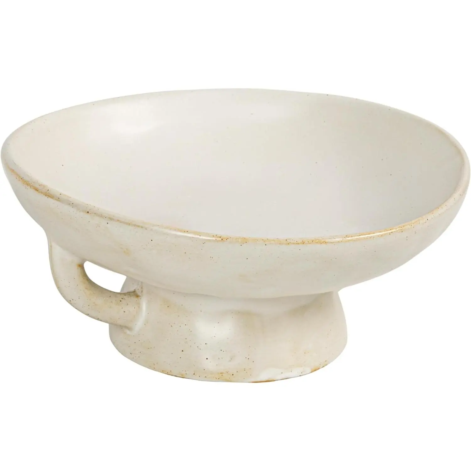 Stoneware Bowl w Reactive Glaze, White