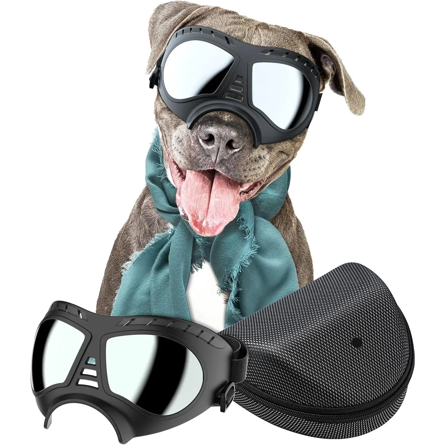 Goggles Big Area  Sunglasses, Large Breed Windproof Snowproof Eye Protection  Glasses for Outdoor Driving Cycling (Large)