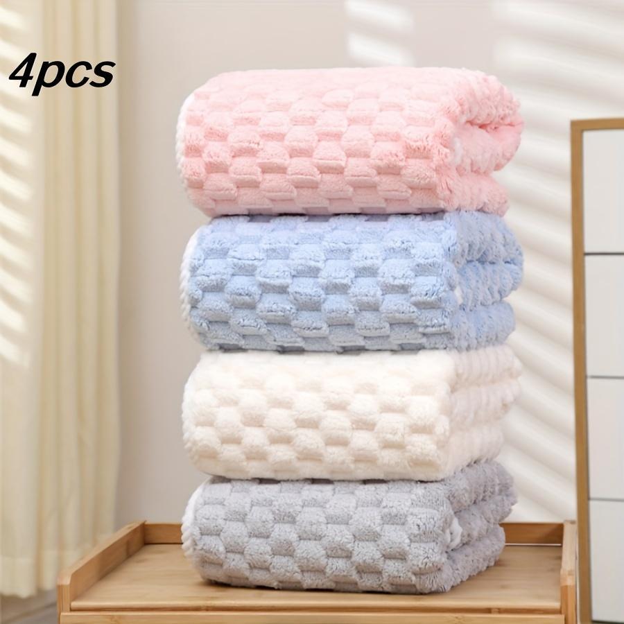 Solid Color Bath Towel, 4 Counts/set Soft Absorbent Towel, Quick Drying Towel for Bathroom, Hotel, Salon, Spa, Gym, Travel