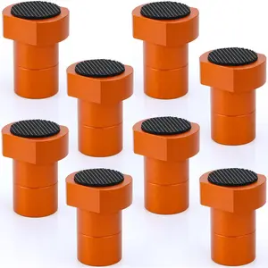 8-Pack 3/4" Aluminum Bench Dogs Non-Slip Bench Dog Clamps Accessories for MFT Workbench, Woodworking & DIY Projects (19mm Orange)