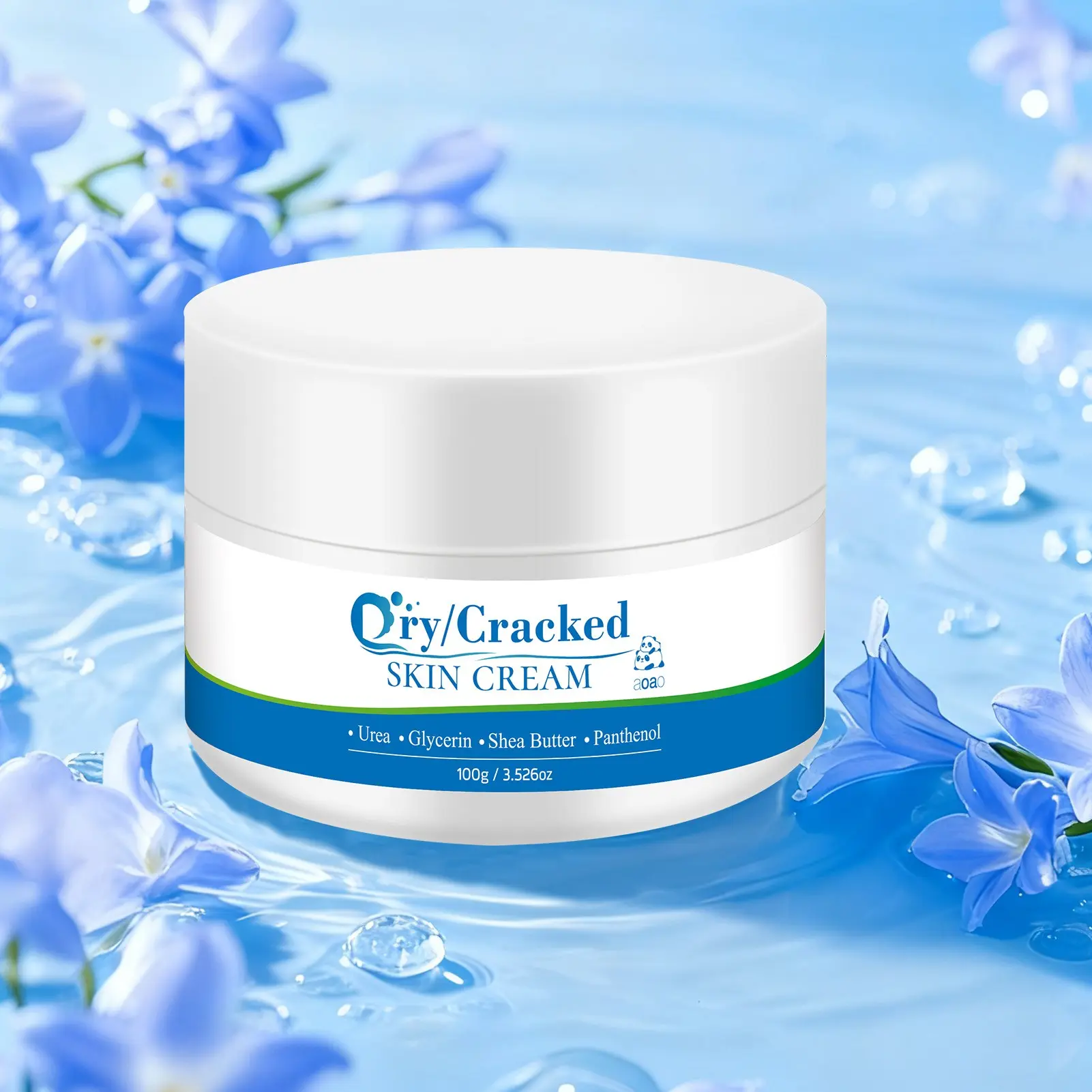 Urea Moisturizing Cream for Cracked Skin, Quick Absorption Deep Hydration, Suitable for Body, Hands, Feet, 100g, 12 Months Shelf Life