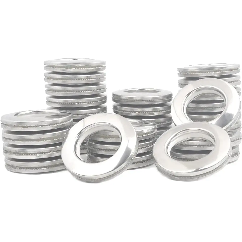 Curtain Grommets Surface 28 count Stainless Steel Eyelet Rings Inner Layer ABS Plastic Large Metal Grommets 1.65" Metal Grommets for Curtains (28)