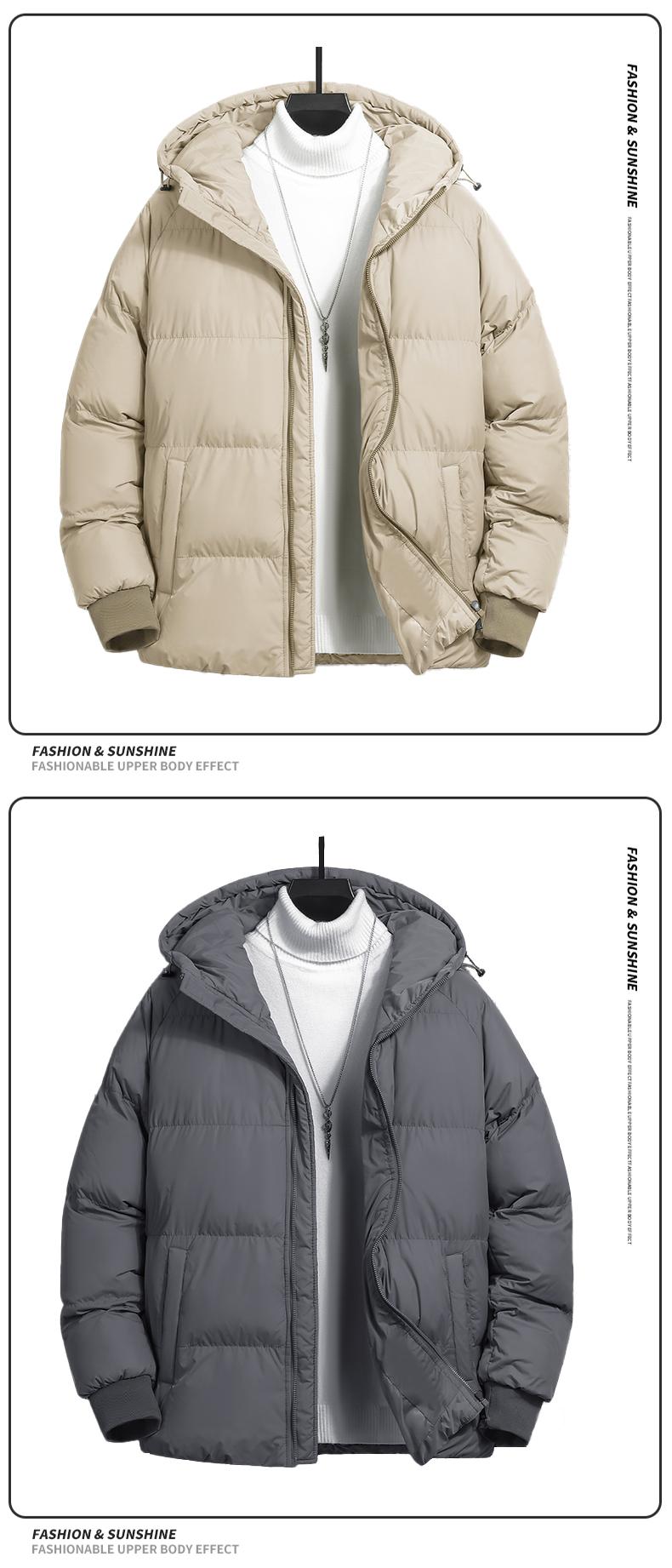 Men's Plain Pocket Zip Up Thick Warm Hooded Puffer Coat, Regular Fit Long Sleeve Padded Winter Coat, Menswear, Cold Weather Gear, Mens Clothing, Jackets for Men, Jackets, Men's Clothing