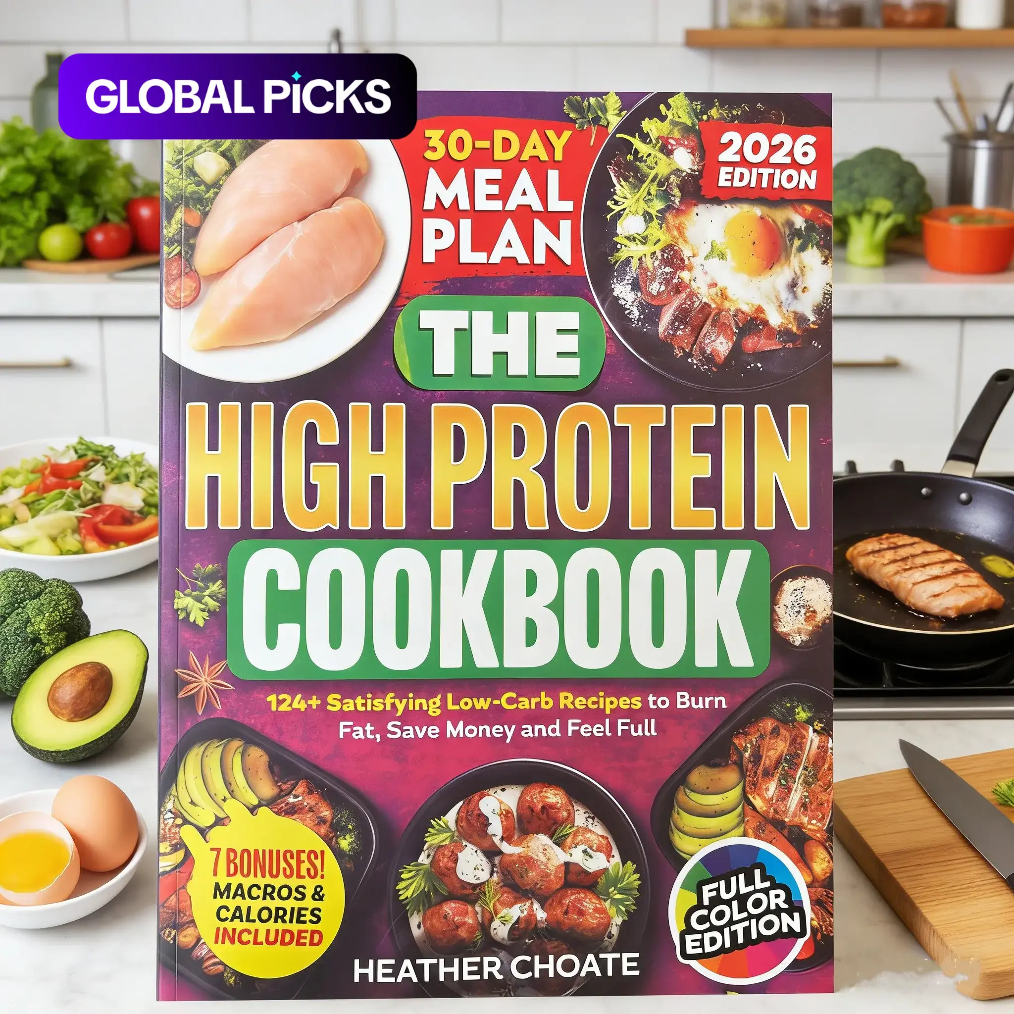 2026 Edition High Protein Cookbook, 30-Day Meal Plan for Weight Loss, Low Carb Diet Healthy Recipes, Budget-Friendly & Filling Meals