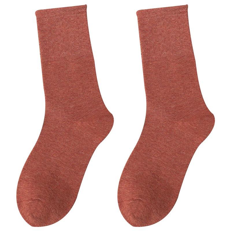 Women's Colorful Mid-Calf Socks 1 Pairs Knit Fabric Solid Color Machine Washable Basic Minimalist Bridal Wear