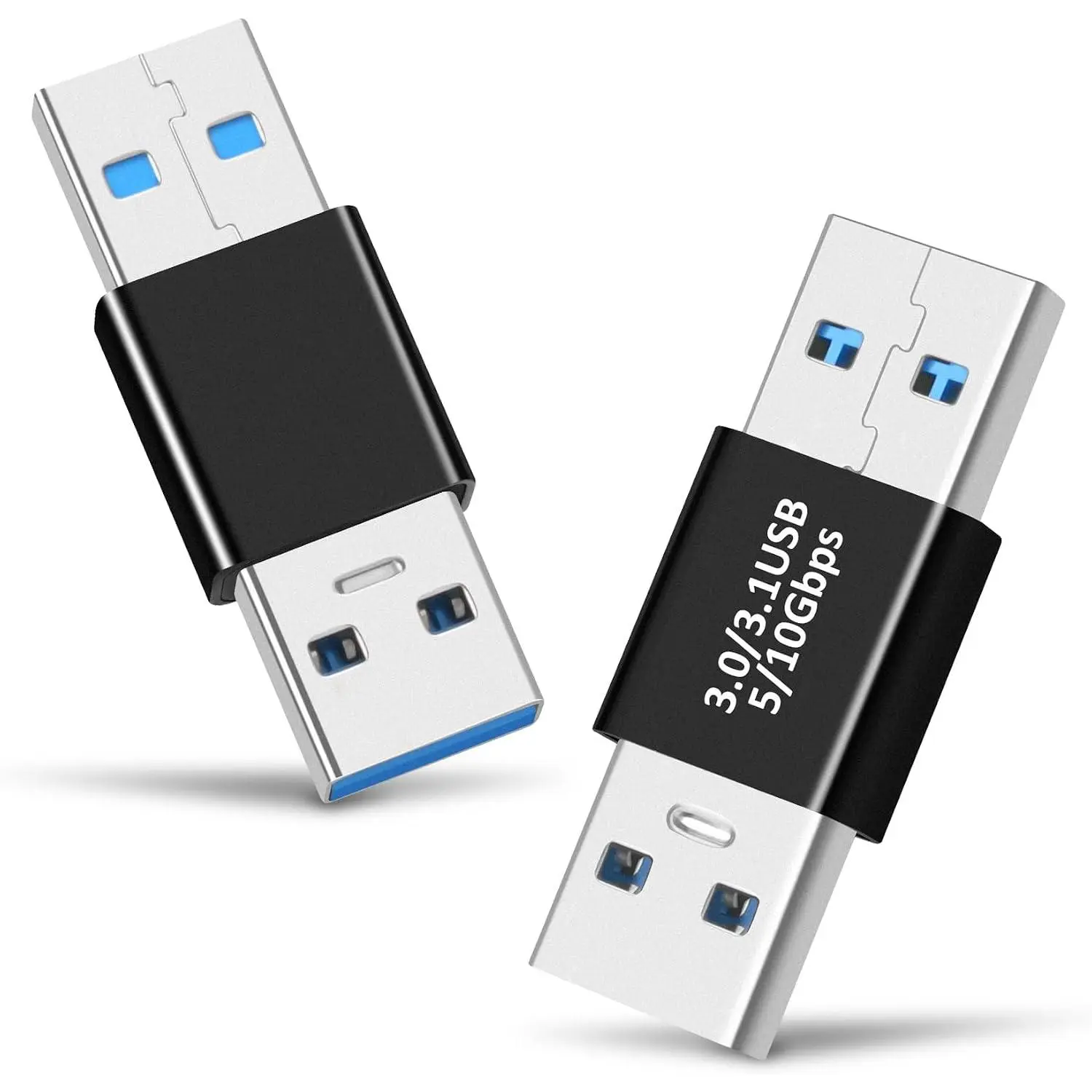2 Pack USB 3.0/3.1 Male to Male Adapter and OTG 3.0 USB A to A Adapter, Extension or Expansion