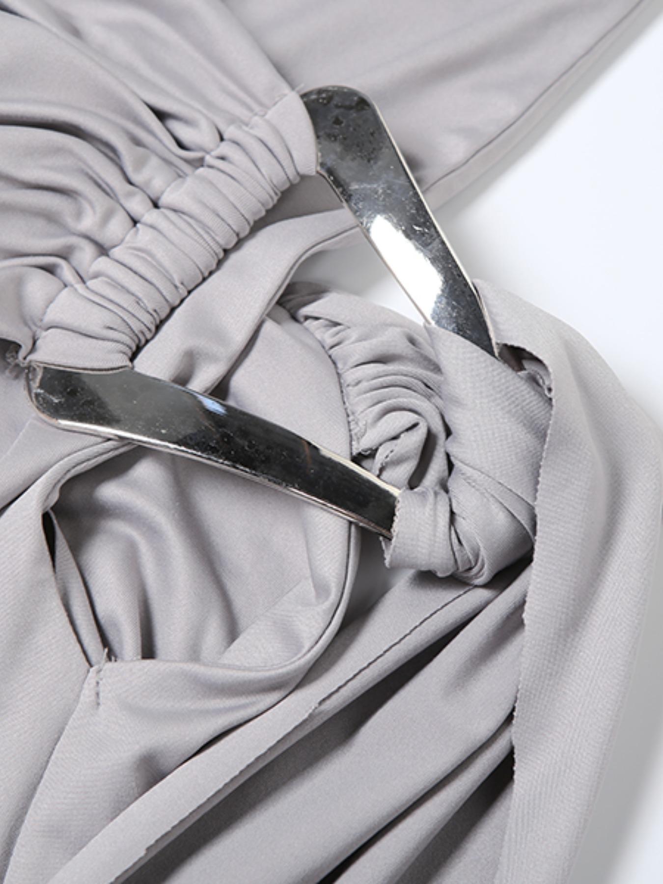 Women's Plain One Shoulder Backless Dress, Elegant Sleeveless Maxi Dress for Party Dating Formal Wear, Ladies Summer Clothes