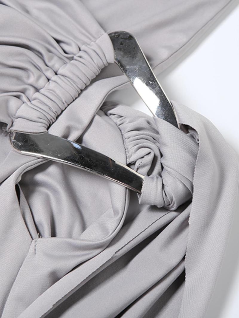 Women's Plain One Shoulder Backless Dress, Elegant Sleeveless Maxi  Dress for Party Dating Wear, Ladies Summer Clothes