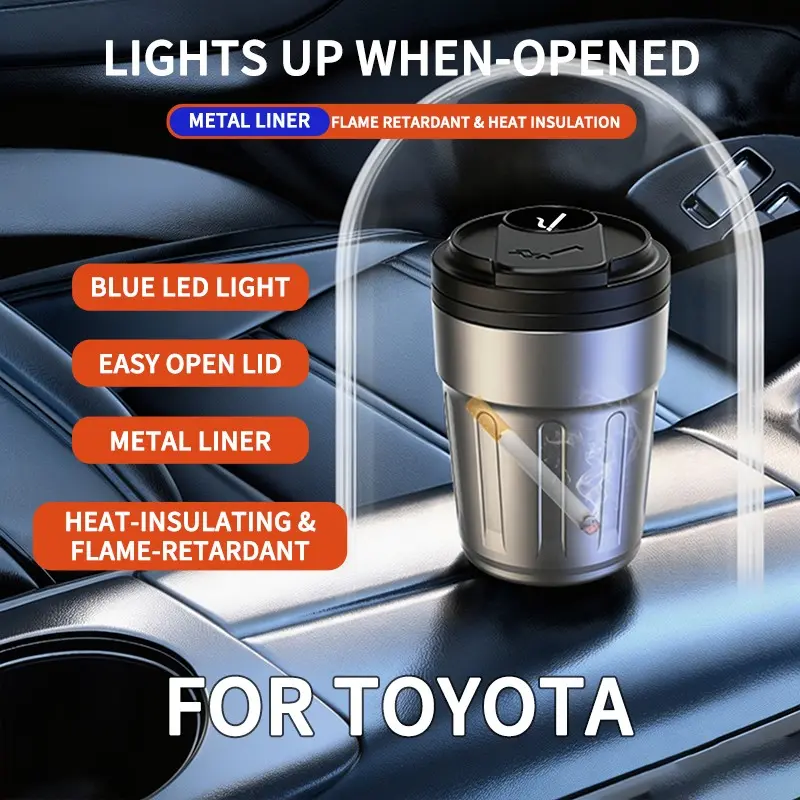 Toyota Camry, Ascent, Rav4, Highlander, Vios, Corolla Accessories, Car Smoke Ashtray, Sealed Ashtray, Lighted Ashtray, Interior Accessory
