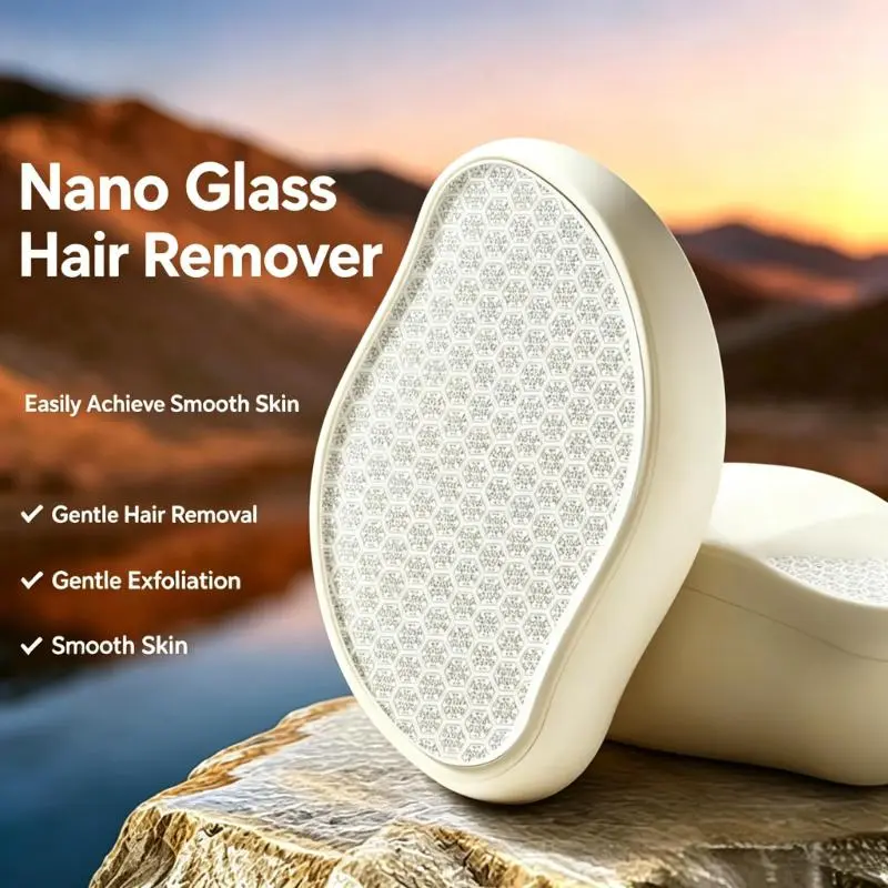 Mango shaped Premium Crystal Hair Remover for Women and Men, Reusable Crystal Hair Eraser Magic Painless Exfoliation Hair Removal Device, Epilator Device for Legs Back Arms