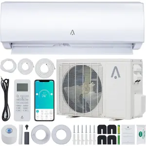Garvee 21 Seer2 Split Air Conditioner, 18,000 Btus Mini Split Ac/Heating System, Inverter Ductless Air Conditioner w/Alexa, Heat Pump & Installation Kit, Wall Mounted Ac Unit Cools Room Up to 1250 Sq.Ft,230V