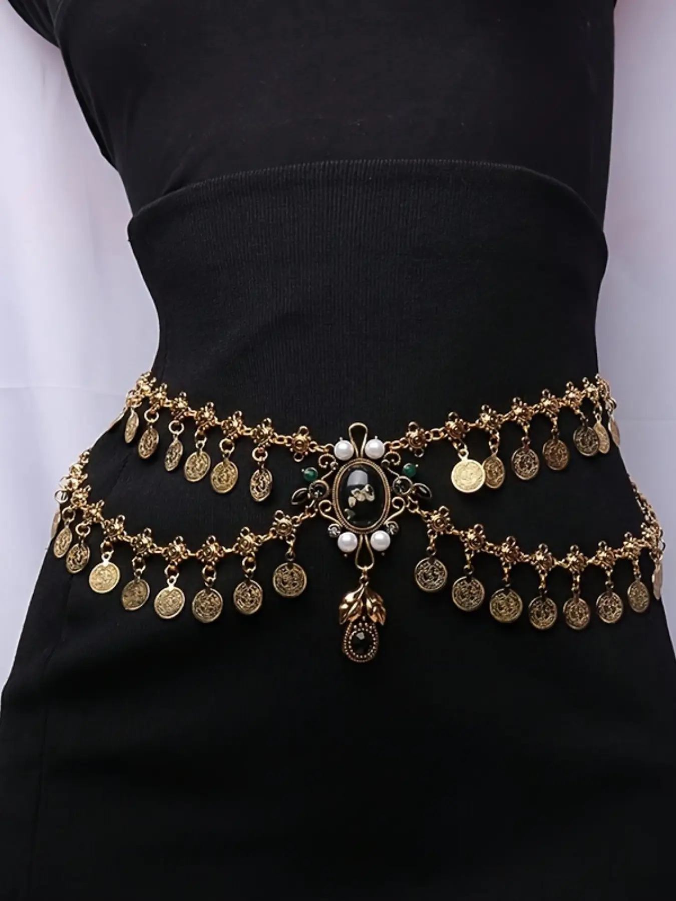 Vintage Fringe Coin Waist Chain for Women, Elegant Retro Style, Unique Party Belly Dance Waist Chain, Body Chain Accessory, Body Jewelry, Body Jewellery