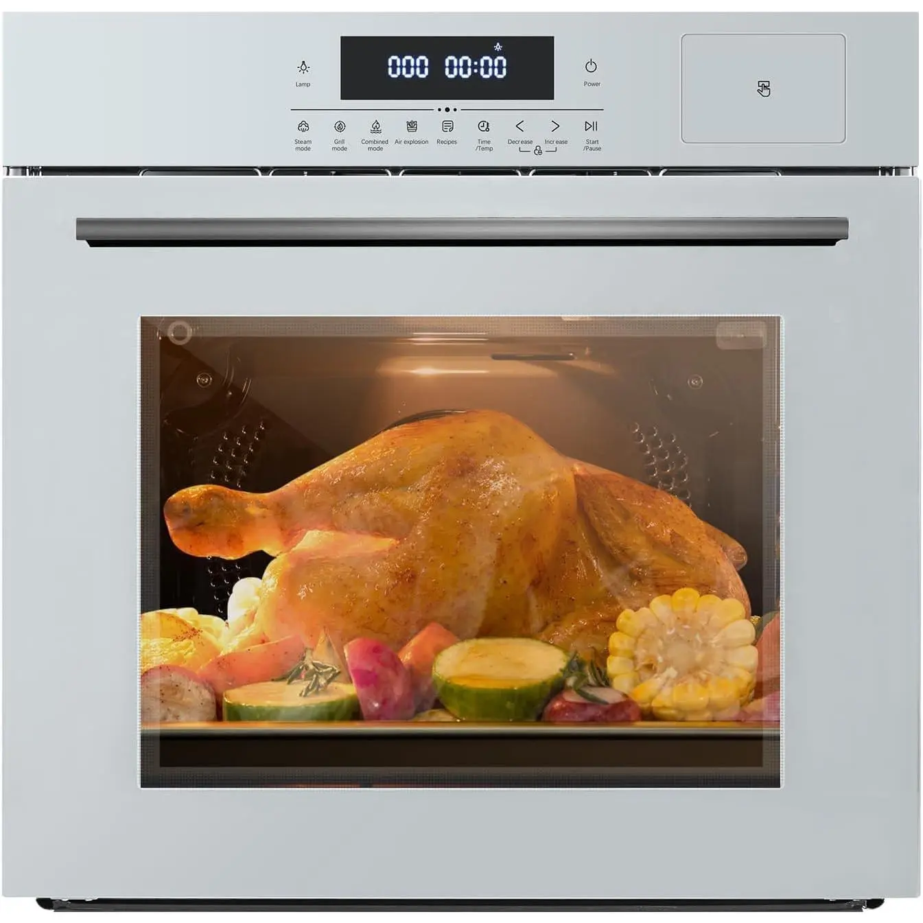 2-Pack 24" Electric Wall Oven - 10 Functions, 3000W Convection, 2.5 Cu.Ft, Touch Control, Stainless Steel