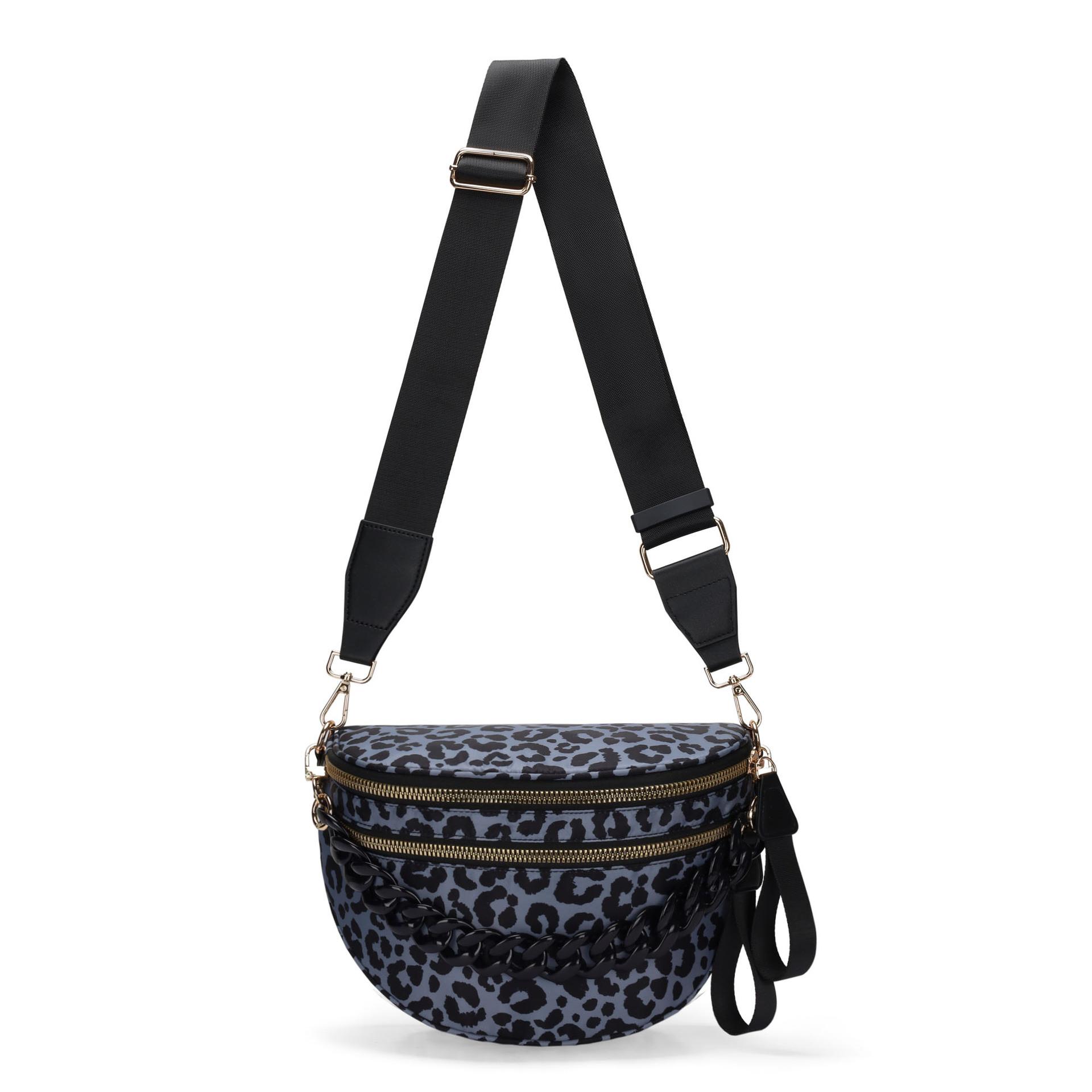 Women's Plaid Satchel Backpack, Wide Nylon Waterproof Handbag Wallet Warm Pack with Shoulder Strap + Chain Accessory