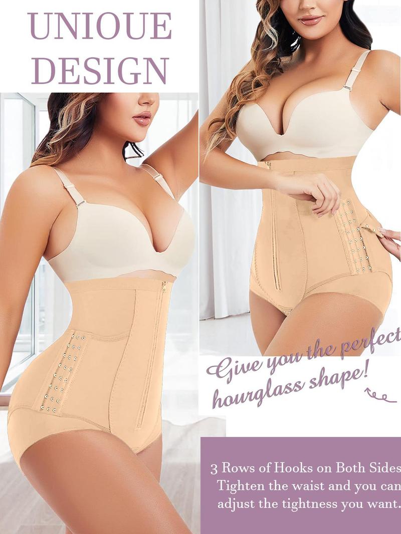 Women's High Waist Shaping Zipper Fly Shapewear Panty, Adjustable Hook & Eye Tummy Control Butt Lifter Shapewear Bottoms, Summer Outfits 2024, High Stretch Seamless Shaper for Lady