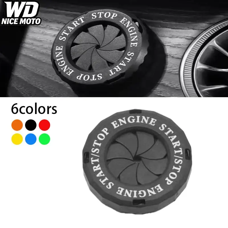 WD NICE MOTO Ignition Device Decor, Motorcycle Key Cover, Car Interior Sticker, Decorative Rotary Push Start Button Cover, Motorcycle Lock Accessory