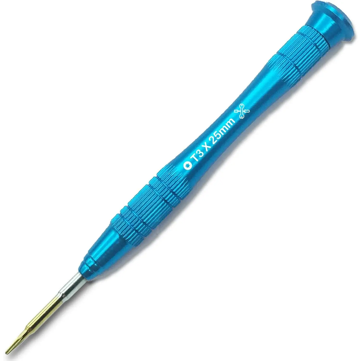 T3 Torx Screwdriver, S2 High Alloy Steel Shaft with Exact Tip Fit, Knurled Grip, Swivel Top Free Spin Cap, Anti-Slip Hand Tool for Small Repairs