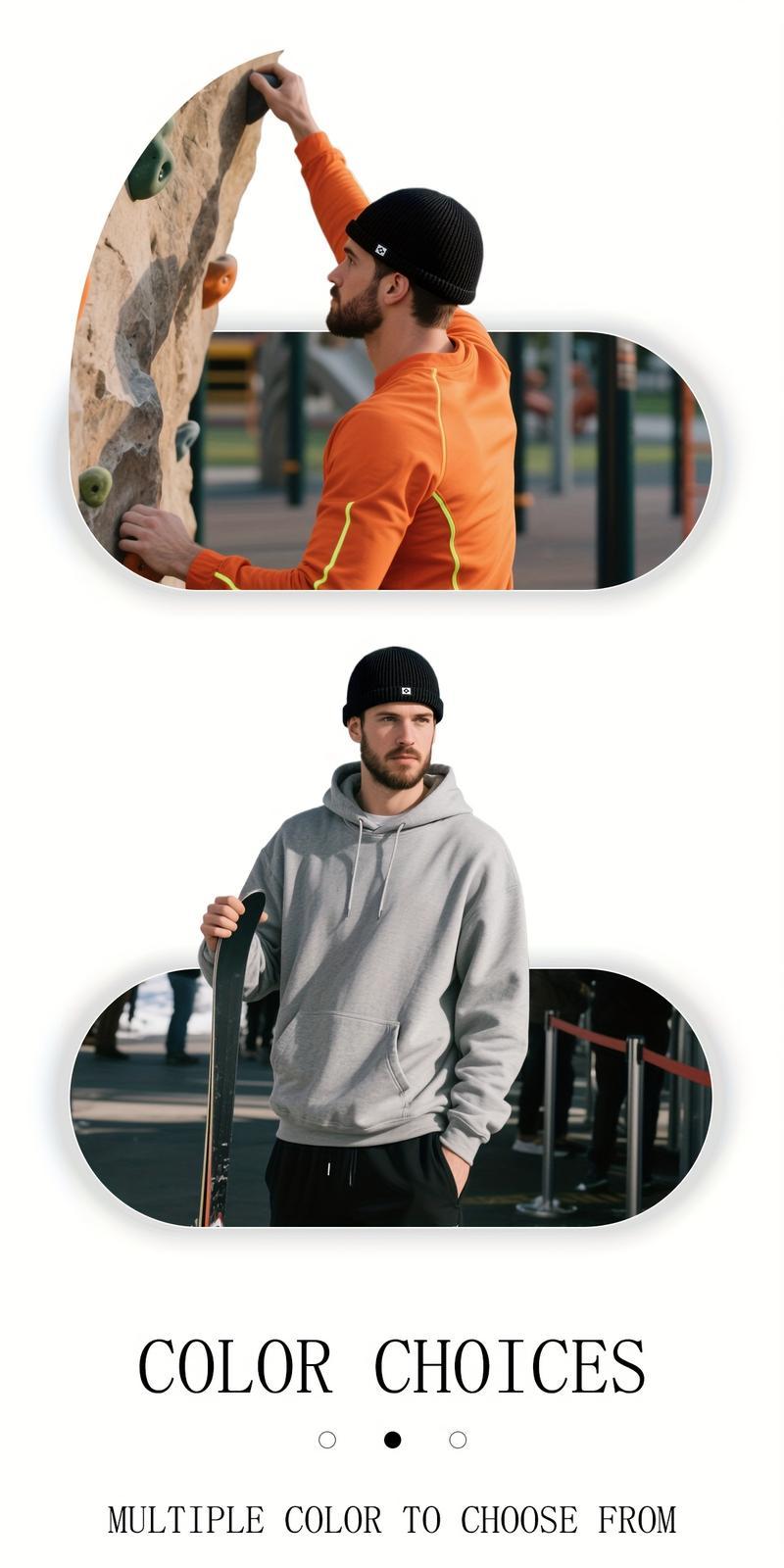 1pc Unisex Fisherman Beanie - Warm Ribbed Cuff Skull Cap with Logo Patch, Hand Washable Coldproof Winter Hats for Men & Women, Lightweight Elastic Fit, Comfortable Ribbed Texture, Casual Outdoor Headwear, Winter Headwear, Durable Headgear