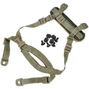 4 Points Tactical Helmet Accessories Retention System Chin Strap with Bolts and Screws for Mich ACH Fast IBH Helmet tan