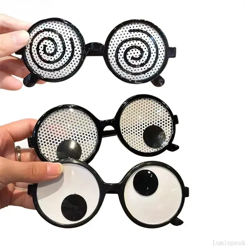 Googly Eye Novelty Sunglasses Set, Funny Plastic Glasses with Spiral Lenses for Birthday Parties, Lightweight Photo Booth Props & Costume Accessories, 3-Pack, Party, Family, Cartoon, Funny Gifts Accessories, Playful, Accessory, Comfortable