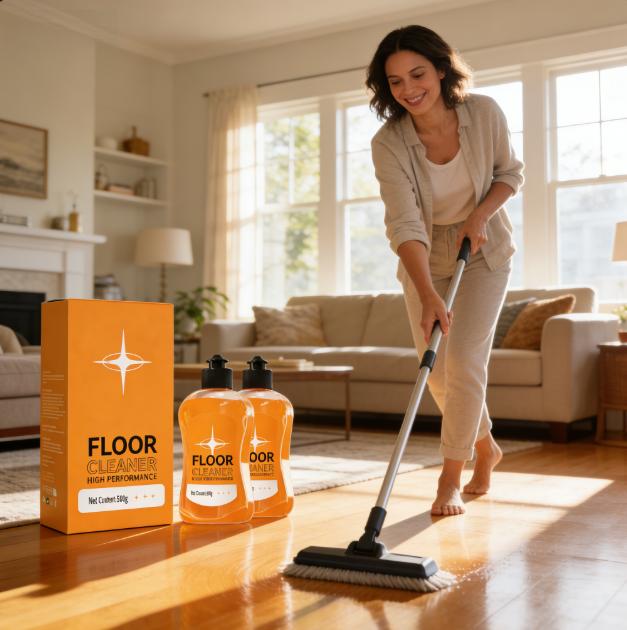 Floor Cleaner, Decontamination, Descaling & Brightening, For Tile & Wood Floors, Powerful Stain Removal, Household Essential Cleaning Solution