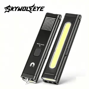 SKYWOLFEYE W30 Magnetic Work Light, Rechargeable LED Multitool Flashlight Tactical Gear, 9 Modes Foldable 2oz Ultra-Light EDC Pocket Mini Torch, for Camping Essentials Car Emergency Tool and Mechanics Gift