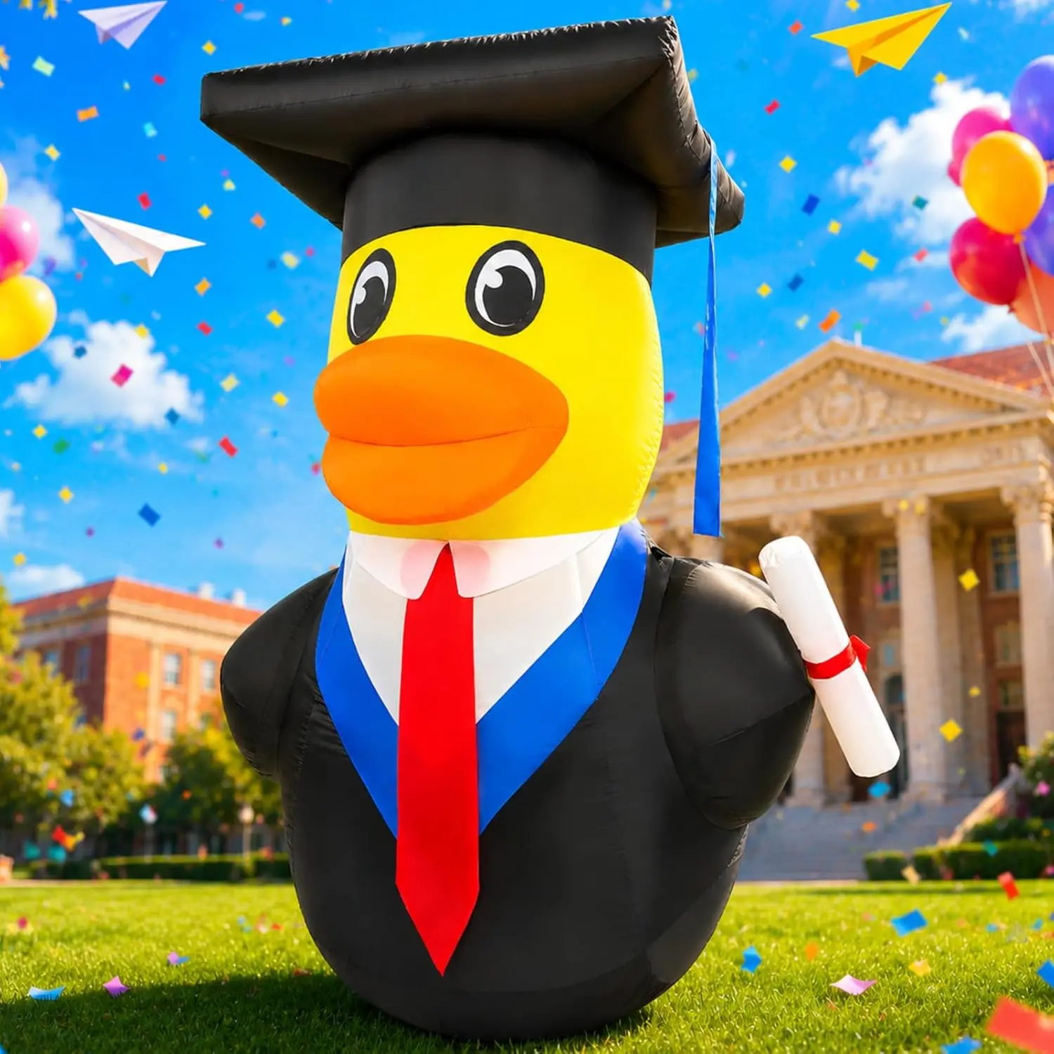 Inflatable 2026 Graduation Decorations 5FT Cute Duck Blow Ups with LED Lights Yard Sign for Congrats Grad Party Outdoor Holiday Event Decor Primary Middle High School College Universityfidget toys