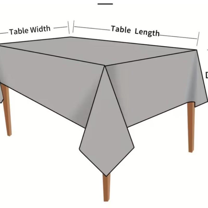 PVC Foil Tablecloth, Waterproof Oil Resistant, Easy to Clean for Kitchen and Dining Use, Ideal for Family Gatherings, Rectangle Tablecloth