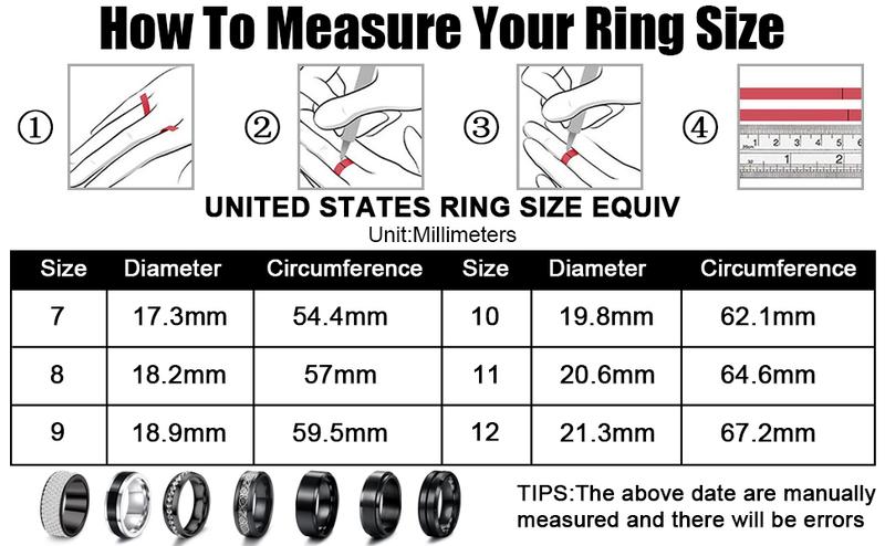 Besteel 16Pcs Stainless Steel Band Rings for Men Women Fidget Anxiety Relief Rings Cool Chain Beveled Edges Celtic Black Band Spinner Rings Set for Wedding Promise Mens Rings Pack Gift Jewelry
