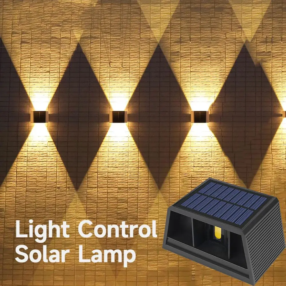 Outdoor Solar-Powered Wall Lamp - Waterproof High-Brightness Energy-Saving Decorative Light for Home Garden Courtyard