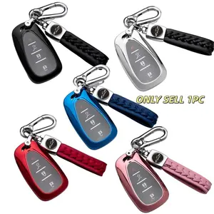 Car Key Case with Keychain, TPU Key Bag, Stylish Key Protector for Chevy Keys, Fashionable Car Accessories for Chevrolet Smart Key, Car Key Accessory