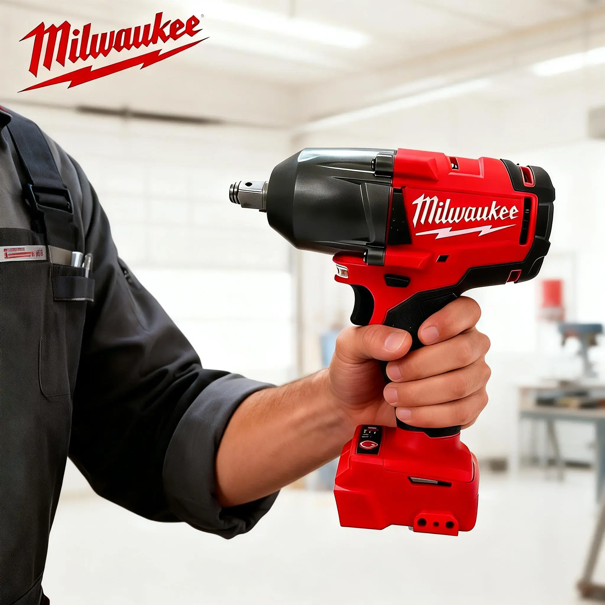 Milwaukee M18 Cordless Impact Wrench - 900NM, 1/2 Inch Brushless, 18V Battery-Powered High Power Tool for Mechanics, Construction Projects, Heavy Truck Repairs