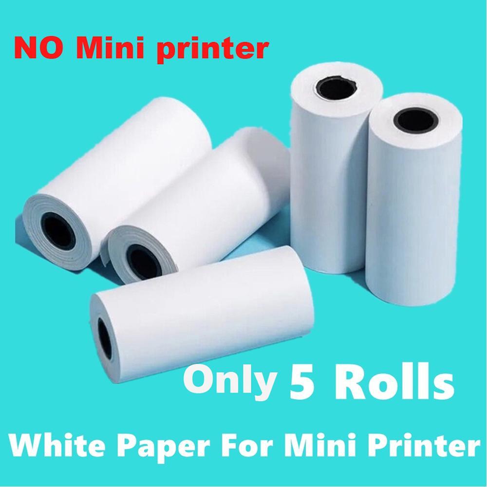 Thermal Printer Paper, 5 Rolls Thermal Paper for Mini Wireless Instant Photo Printer, Thermal Printer Paper for Home Office School Use, Office Stationery & Supplies [Only Paper]