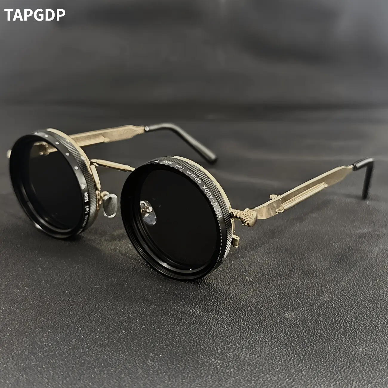 Men's Glasses Vintage Steampunk Fashion Adjustable Brightness Alloy Frames Black Grey Gradually Changing Lenses Interchangeable Lens System for Parties Casual Wear