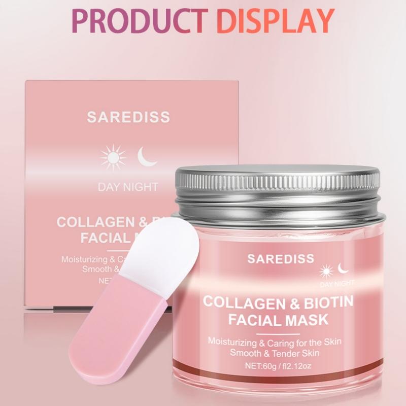 Collagen & Biotin Peel-off Facial Mask, Deep Moisturizing Facial Mask, Lifting and Firming Face Mask, Facial Skin Care Product for Women & Men