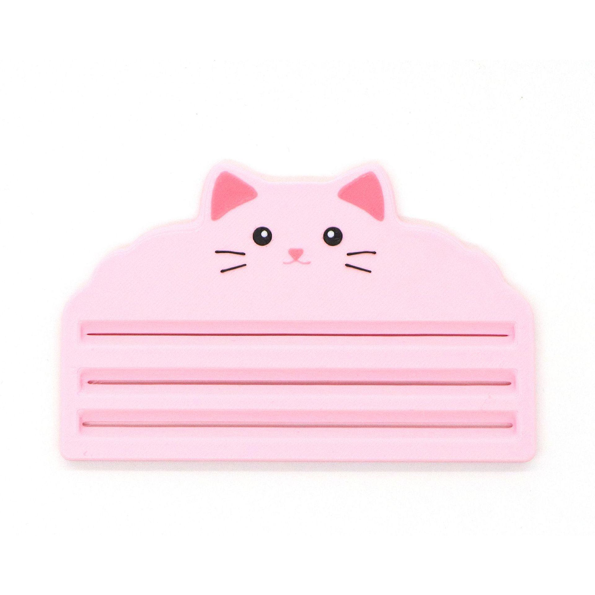 3D Printed Cat Treat Squeezer 3 Adjustable Modes Easy Tube Dispensing Tool Portable Cat Lick Food Strip Extruder Feeding Helper