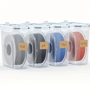 YOOPAI Filament Storage Box(Without Filament) - 4pcs/5pcs/6pcs/8pcs Pack Filaments Container for 3D Printing Filaments Sealing and Protection - Portable Filament Storage with Desiccant&Label, Water-Proof and Dust-Proof 4.0L(9.03*8*3)