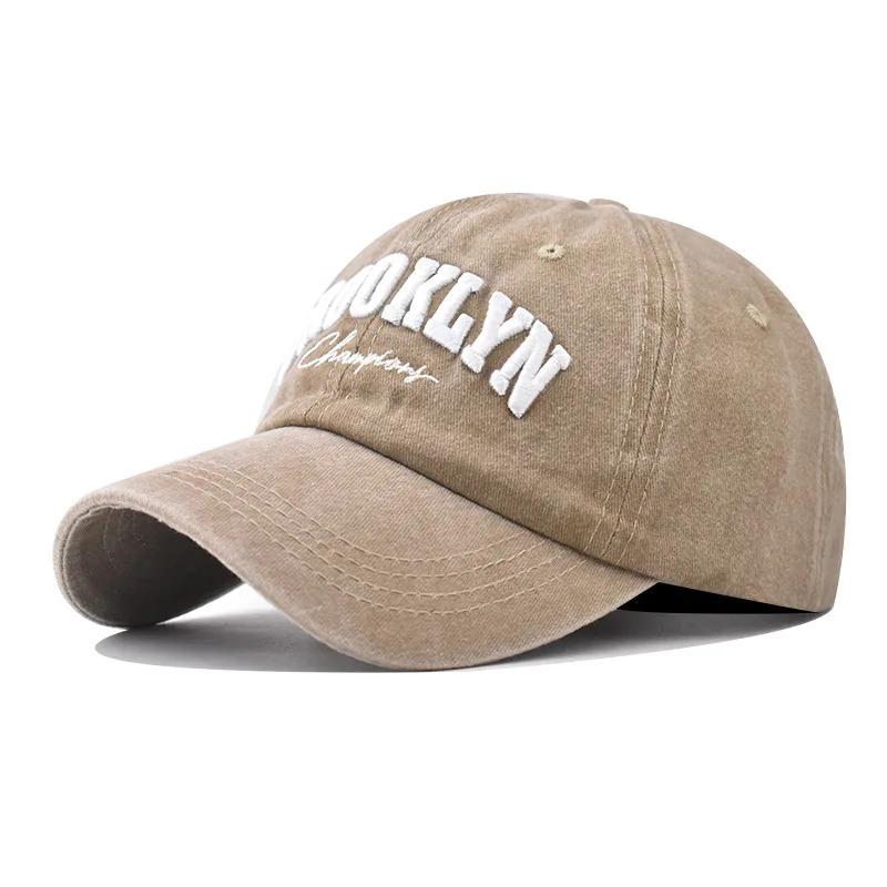 Retro brooklyn Letter Embroidery Baseball Caps Spring Summer Men Women Cotton Adjustable Casual Hat Hip Hop Streetwear Sun Hats