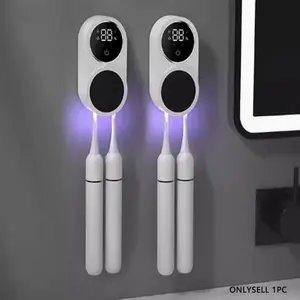 Smart Sensor Toothbrush Cleaner, LED Smart Screen, Rechargeable Wall-Mounted Toothbrush, Detachable UV Disinfector X122 USB Powered, UV Toothbrush Holders, Toothbrush Sanitizer Holder, Toothbrush Sterilizer Holder