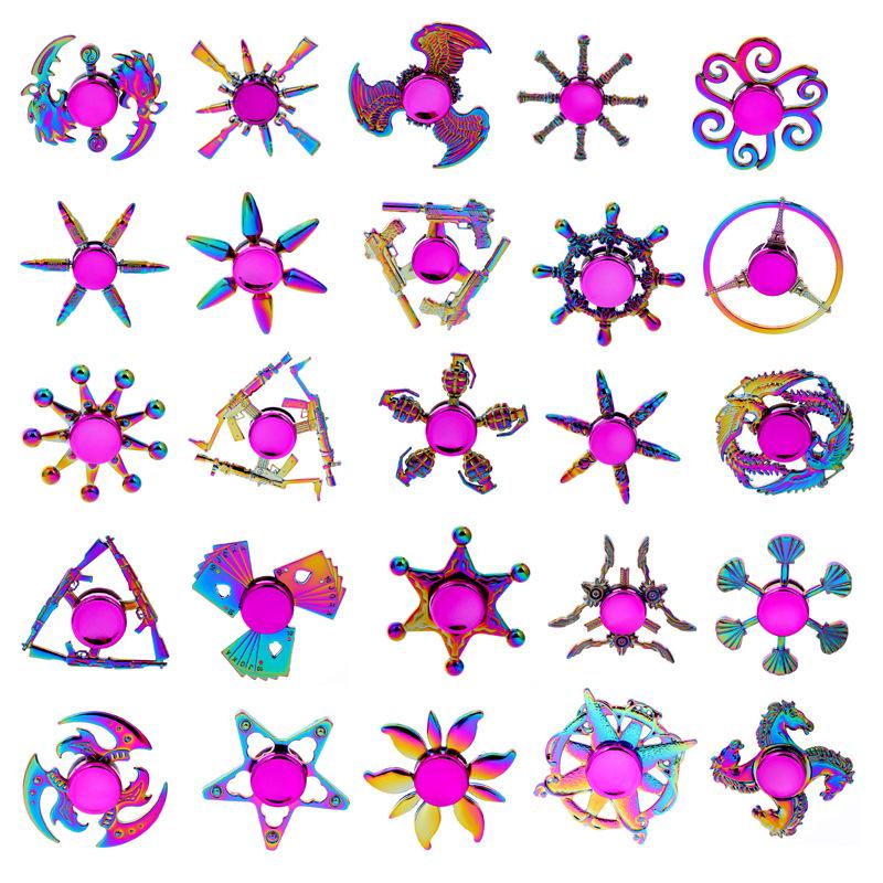 TikTok hit product Metal Fidget Spinner Alloy Hand Spinner Boxed Stress Relief Toy for Kids Adults Office Desk Fidget Toys