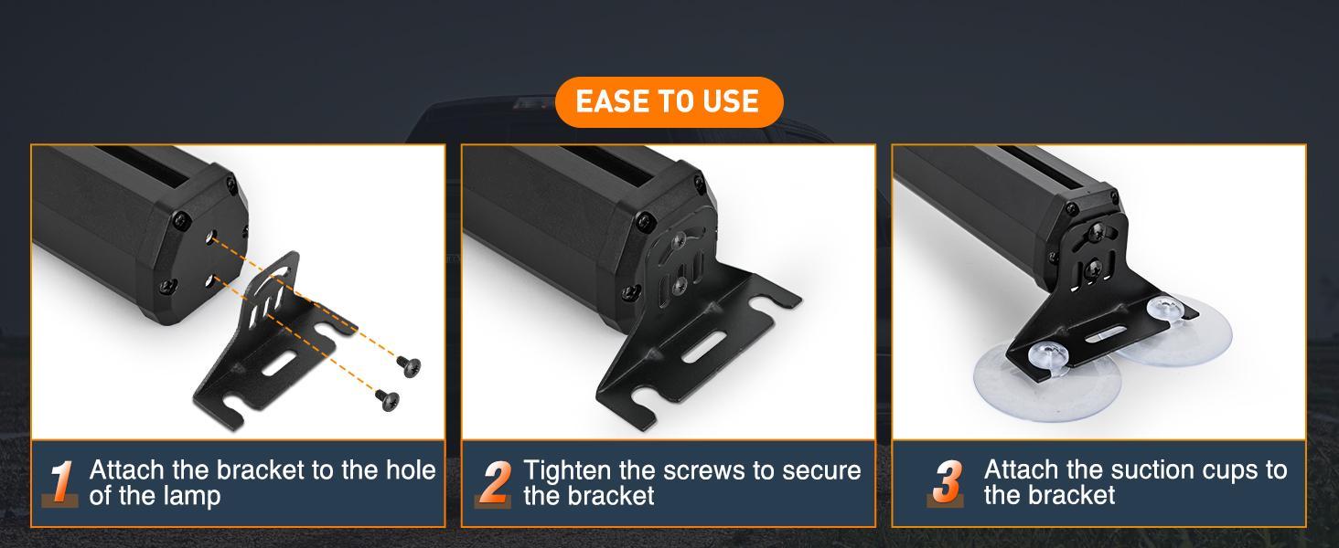 Nilight 162 LED Traffic Advisor Strobe Light Bar 2-in-1 Red Blue  Warning Hazard Lights with Controller 4 Switchable Color 36 Flash Pattern for Trucks Cars Tow Plow Construction Vehicles