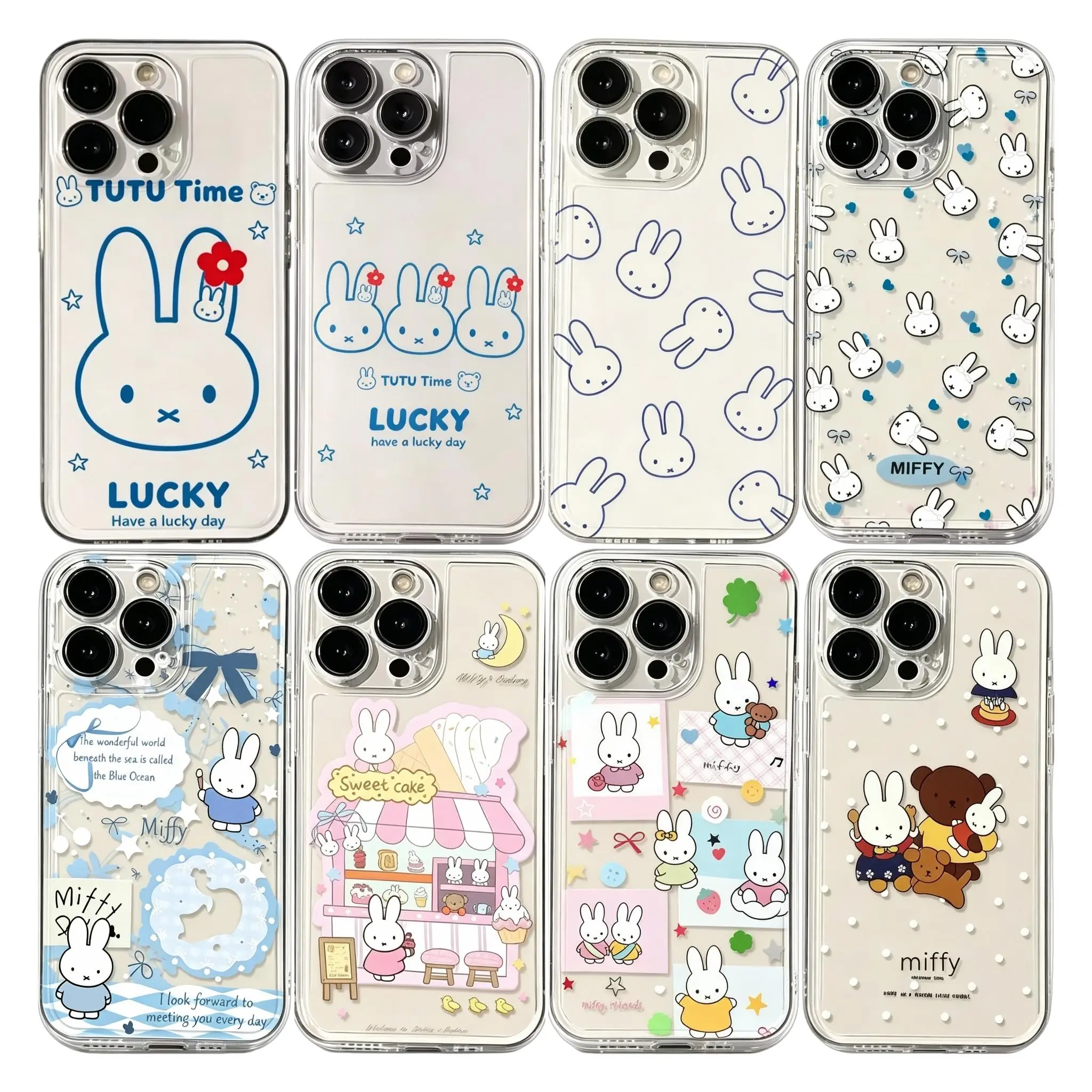 Miffy Top Fans Smartphone Casing - Full-Lens Plate Protect Cover for iPhone 11-17 Pro Max Plus Air, Samsung S21-S25 A Series, Halloween Perfect Luxury Plated Gift for Handheld Cellphone Devices, Accessories