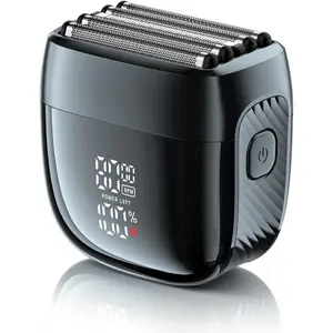 Men's Electric Foil Shaver, Upgraded 5-Blade System, IPX8 Waterproof, LED Display, 2 Power Levels, 90-Min Runtime, USB-C Fast Charge, Magnetic Guard & Brush Included, Flannel Gray