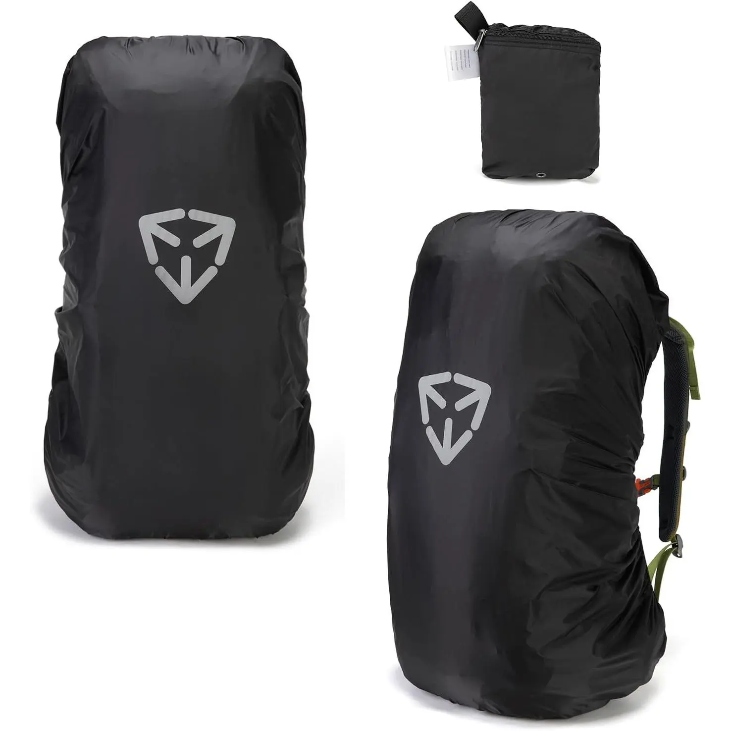 Waterproof backpack rain cover, outdoor backpack pack covers 30L-70L backpack (L)