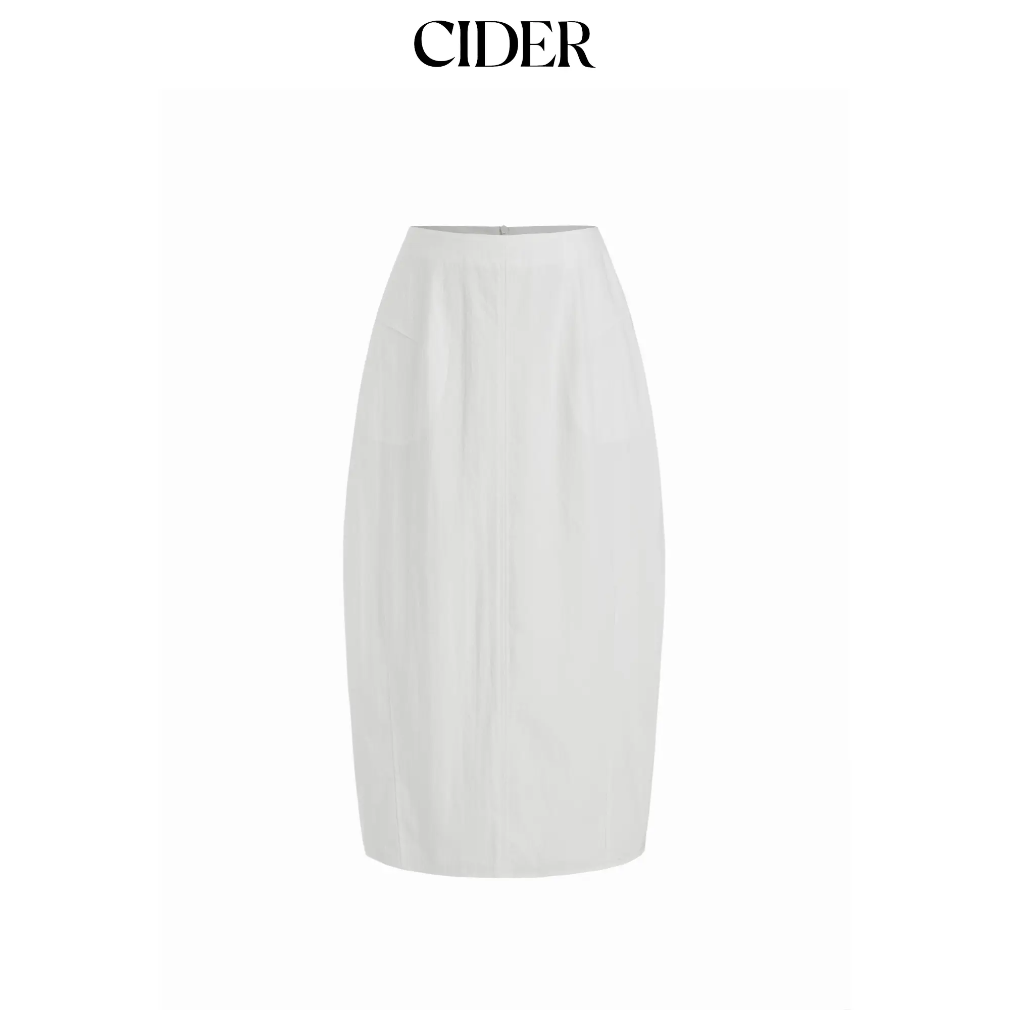 Cider Cotton-blend Mid Rise Bubble Maxi Skirt