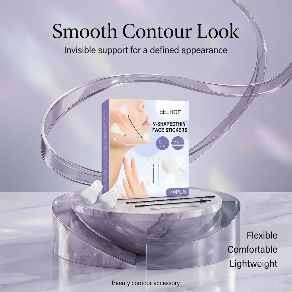 Invisible Face Lift Tape for Temporary Lifted-Looking Appearance, Facial Contour and Jawline Beauty Tape, Lightweight Clear Face Tape for Daily Makeup, Photos, Events and Special Occasions